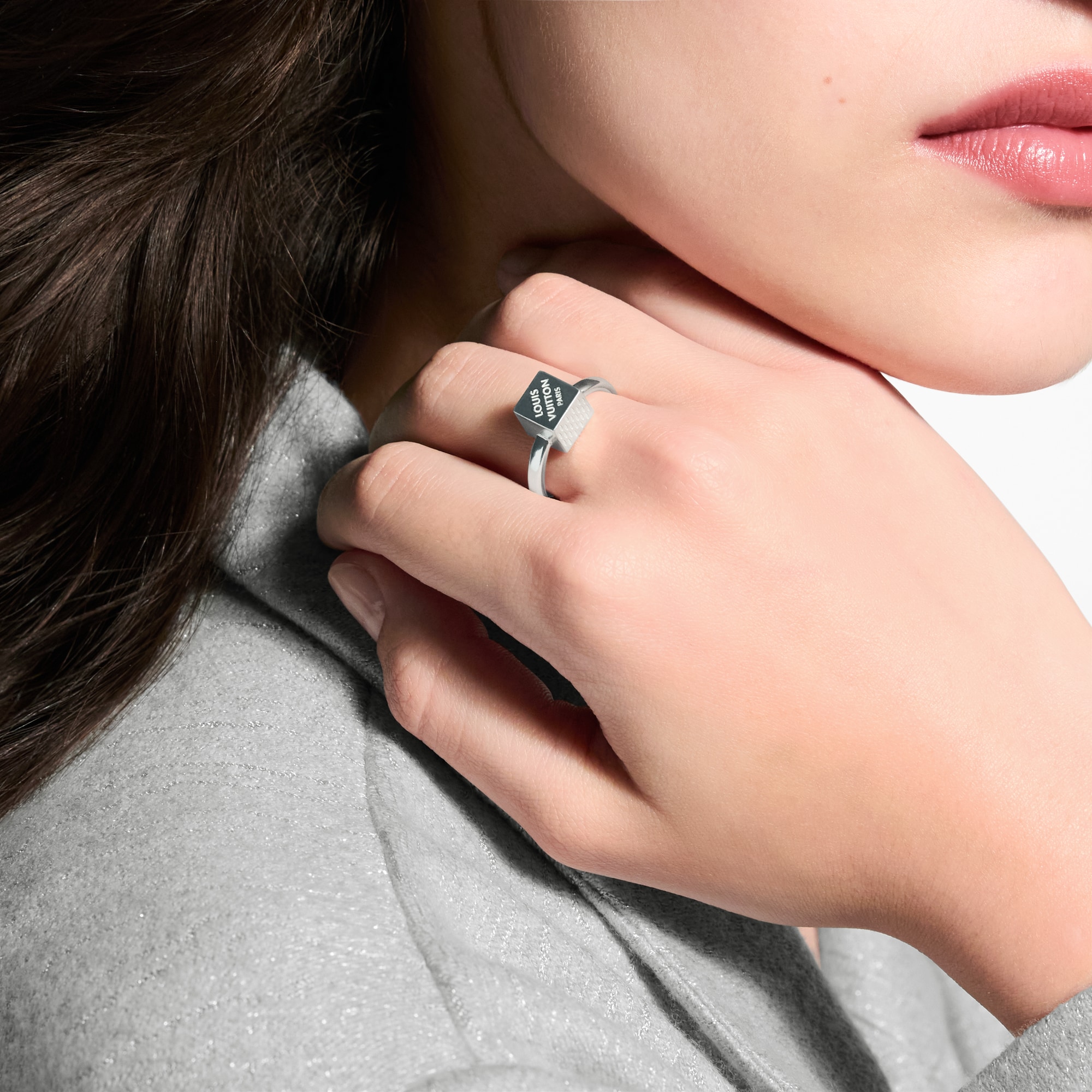 LV Cube Ring Silver S00 - Women - Fashion Jewelry | LOUIS VUITTON ®